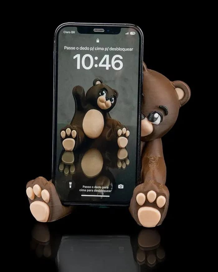 STL - stlflix beary handy phone holder