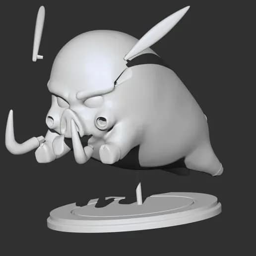 STL - stylized boar