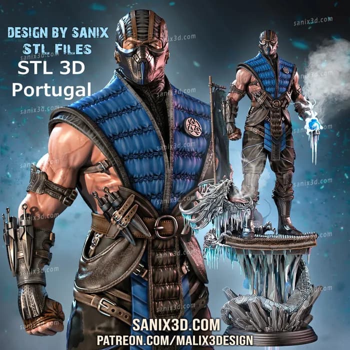 STL - Sub Zero Mortal Kombat figura 2