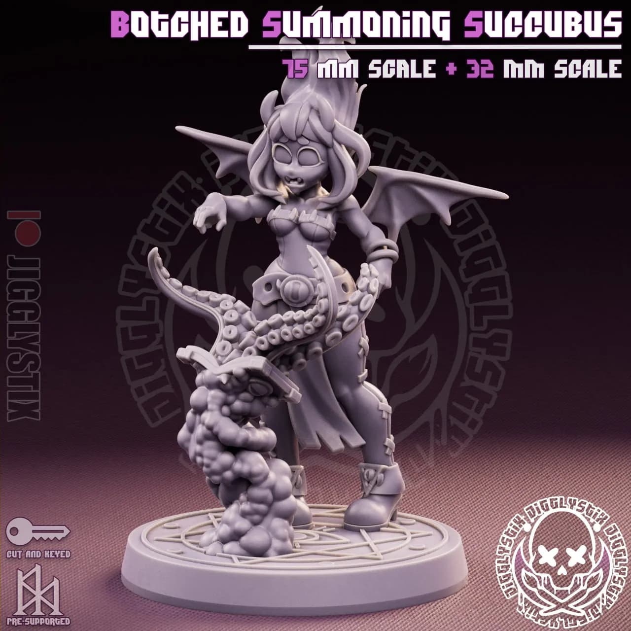 STL - Succubus con tentáculos render 3