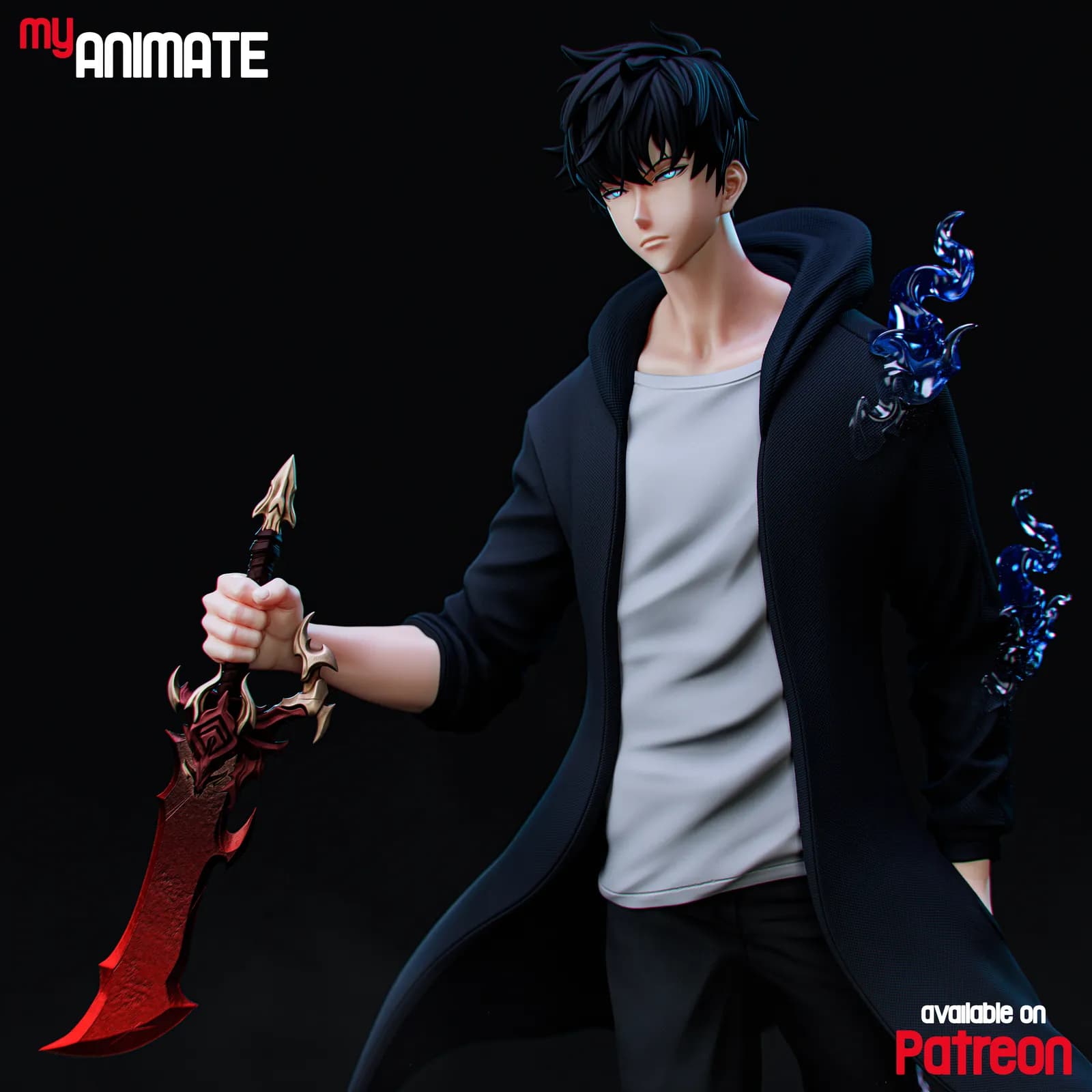 STL - Sung Jinwoo Solo Leveling render 4
