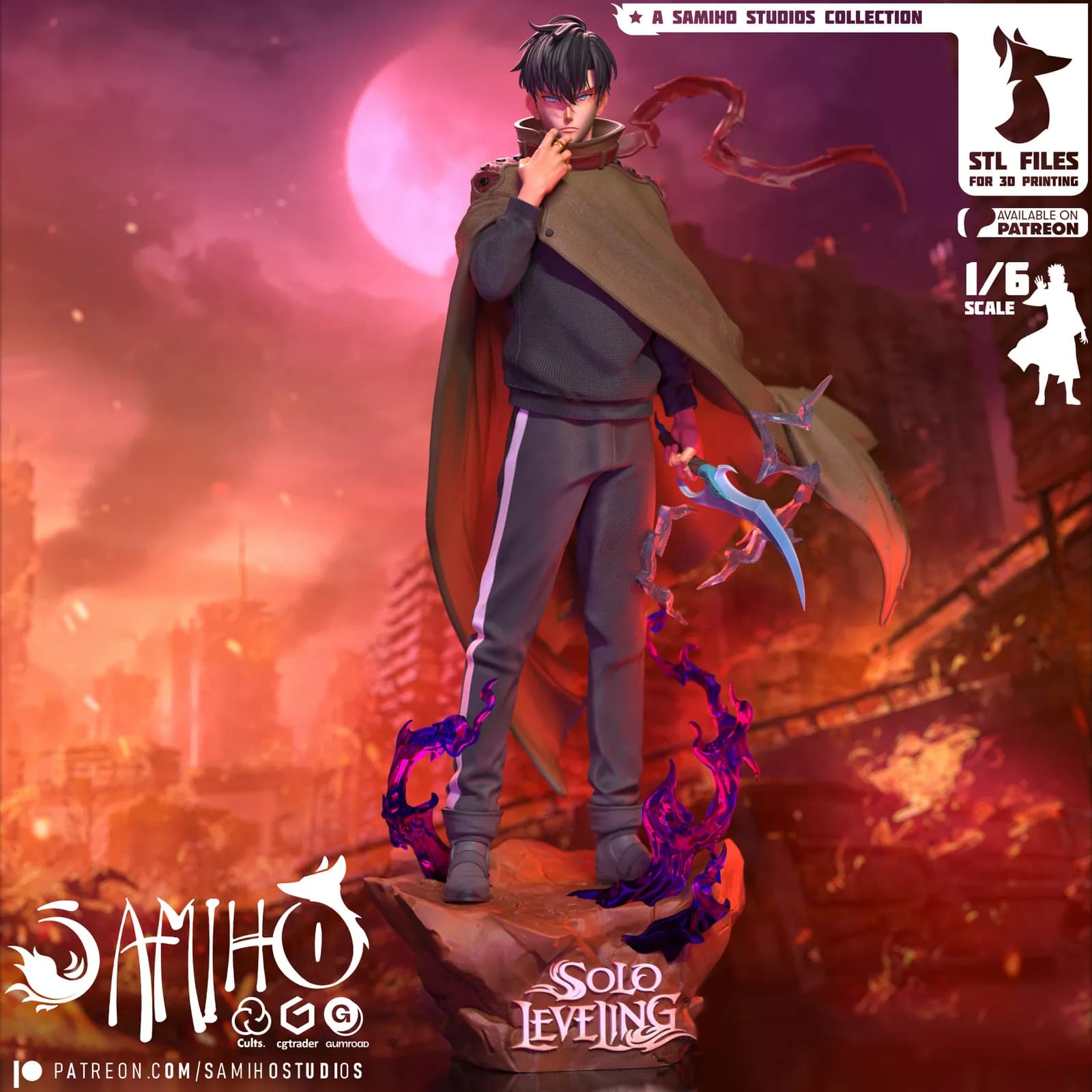 STL - Sung Jinwoo Solo Leveling 2 render 2