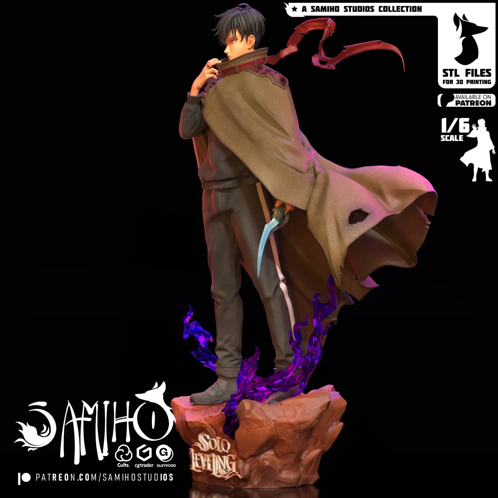 STL - Sung Jinwoo Solo Leveling 2 render 5