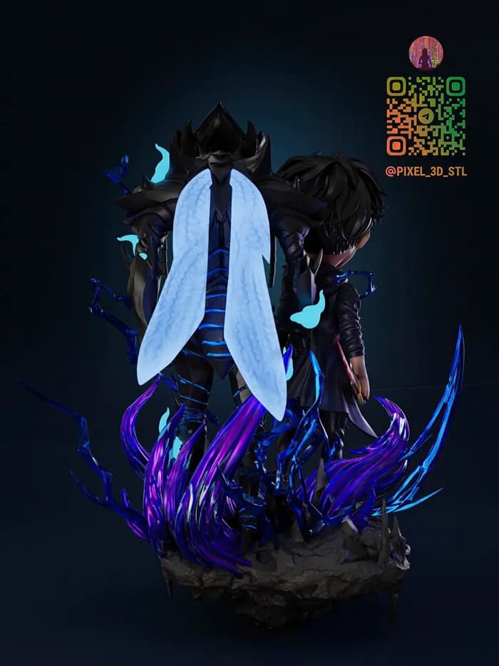 STL - Sung Jinwoo y el Rey Hormiga render 3