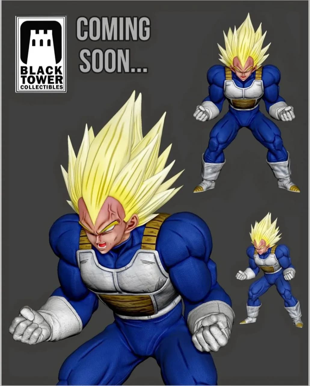 STL - Super Vegeta Estatua de Colección render 2