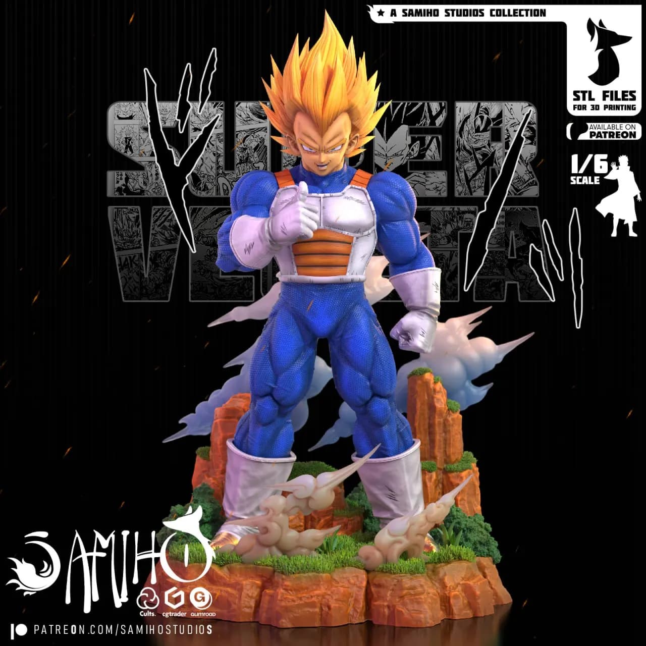 STL - Super Vegeta figura de accion