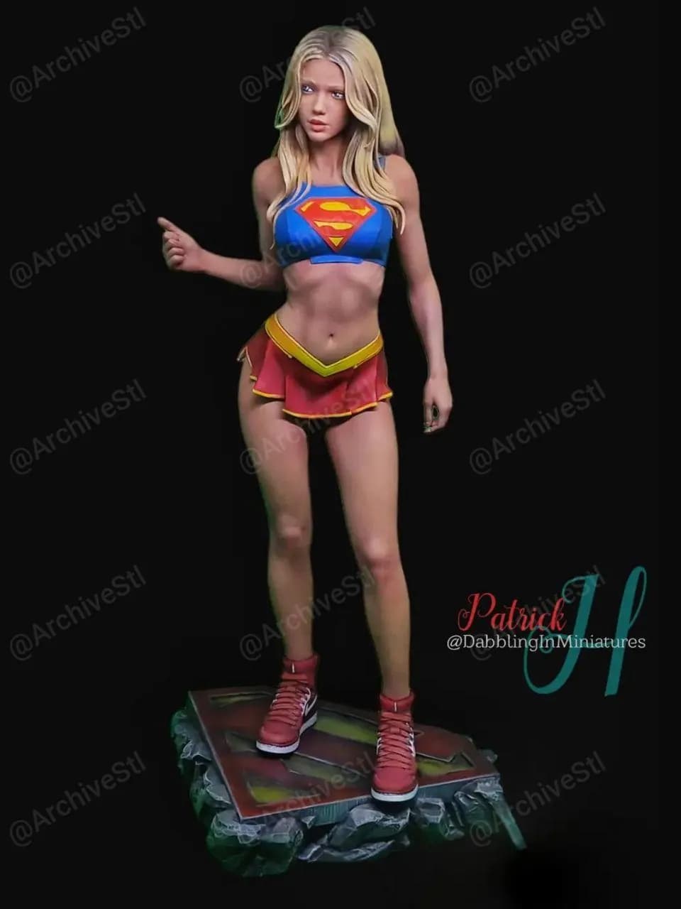 STL - Supergirl Estilo Pin up
