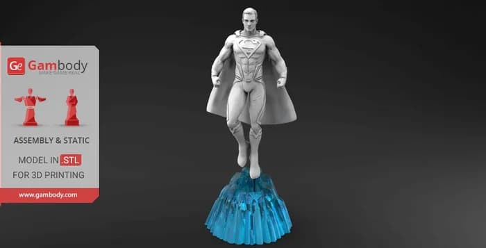 STL - superman 3d printing miniature