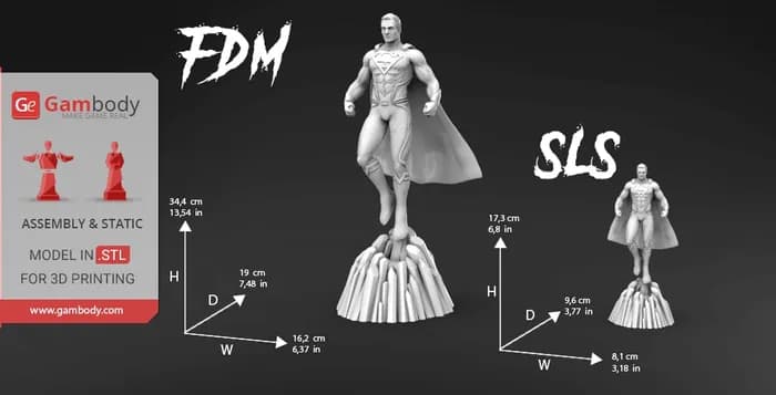 STL - superman 3d printing miniature render 3