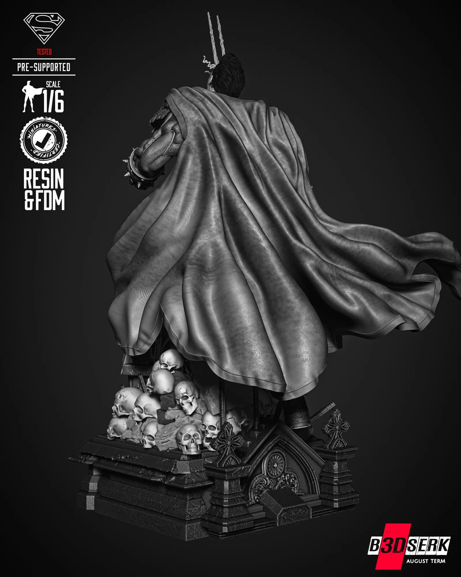 STL - Superman Dark Knight Busto 2 render 4