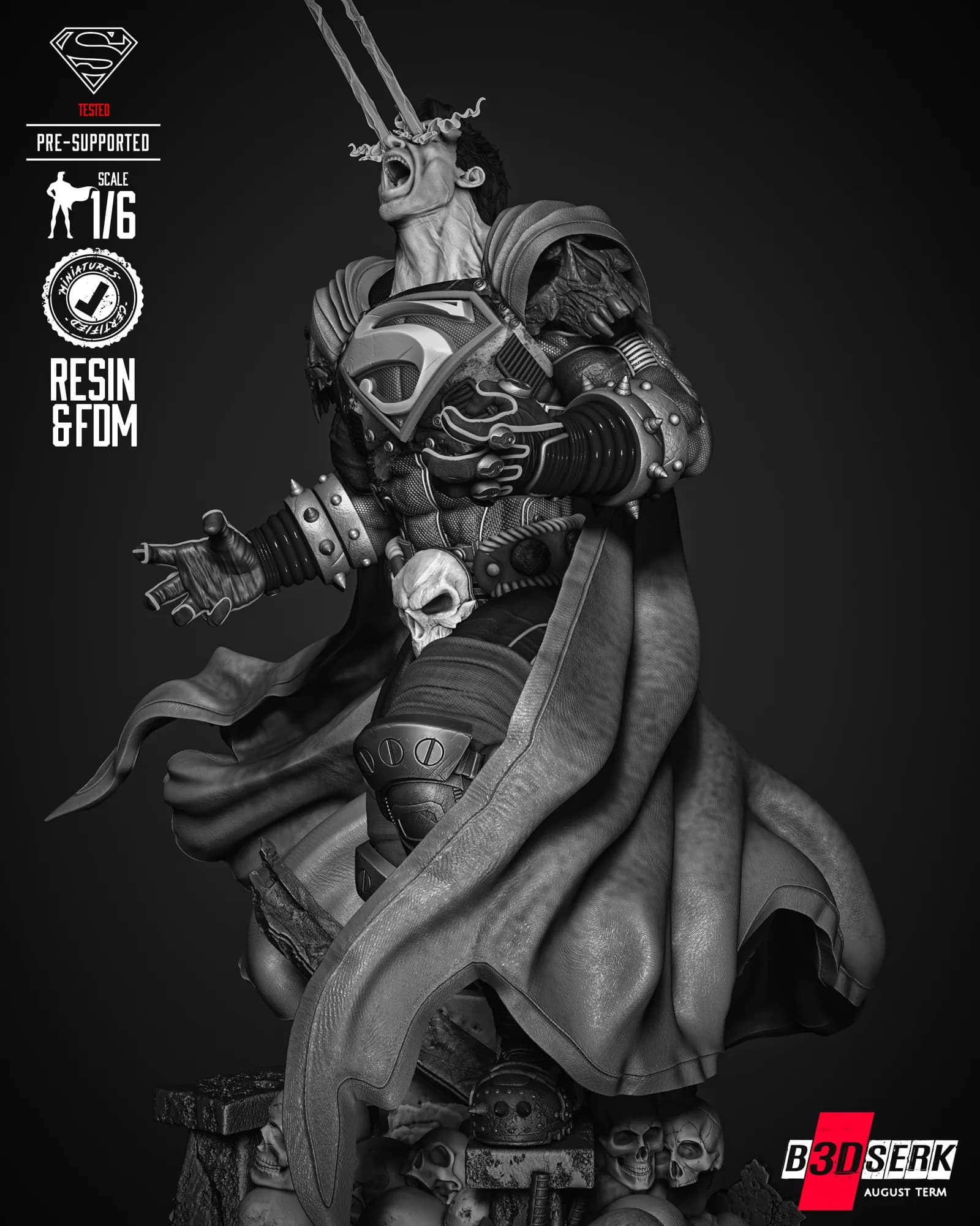 STL - Superman Dark Knight Busto 2 render 5