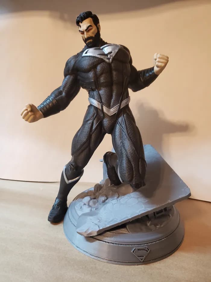 STL - Superman Negro render 2