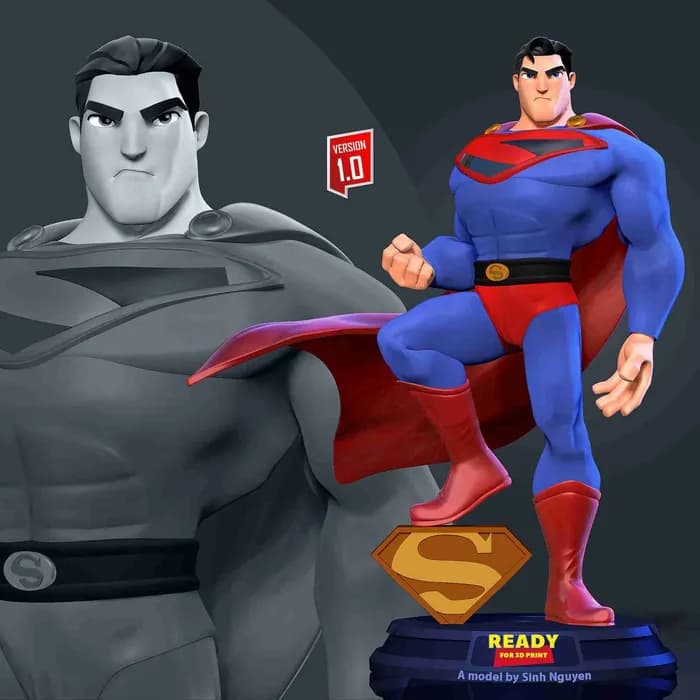 STL - superman stylized