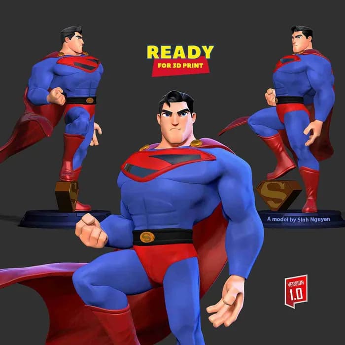 STL - superman stylized render 2