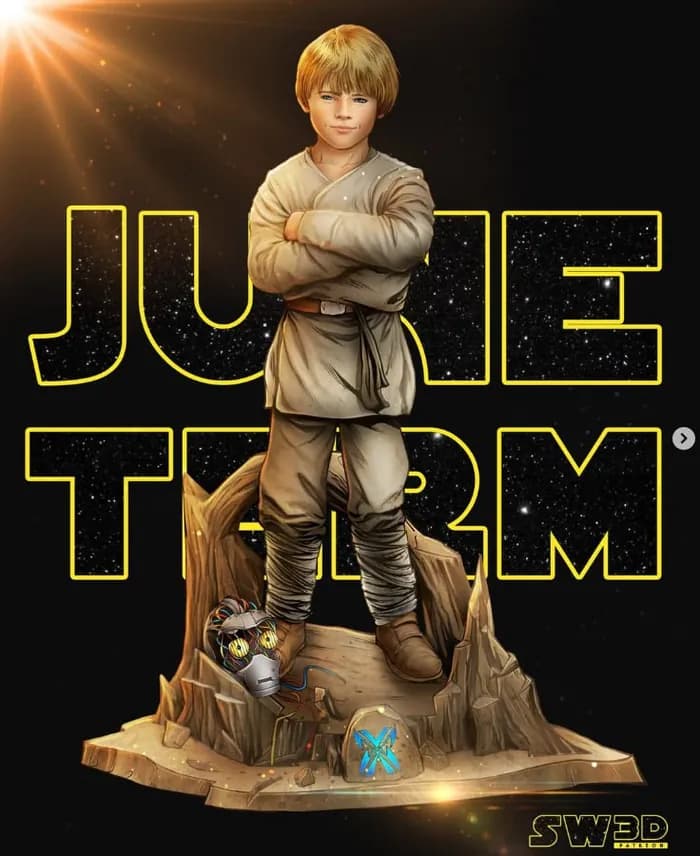 STL - sw3d anakin kid sculpture x