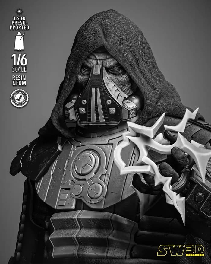 STL - sw3d darth malgus sculpture x render 2