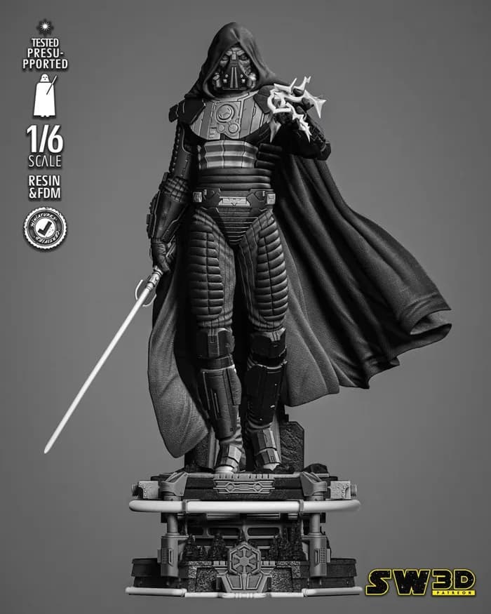 STL - sw3d darth malgus sculpture x render 4