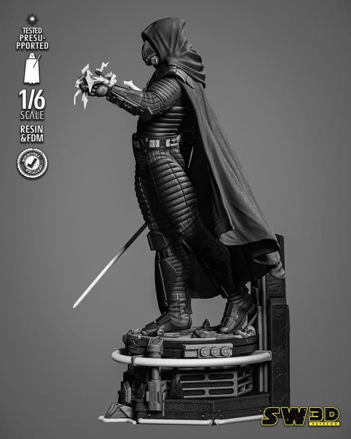 STL - sw3d darth malgus sculpture x render 5