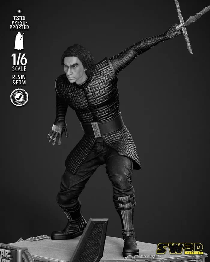 sw3d kylo ren sculpture x
