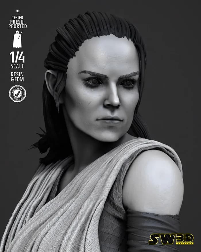 STL - sw3d rey portrait bust x render 4