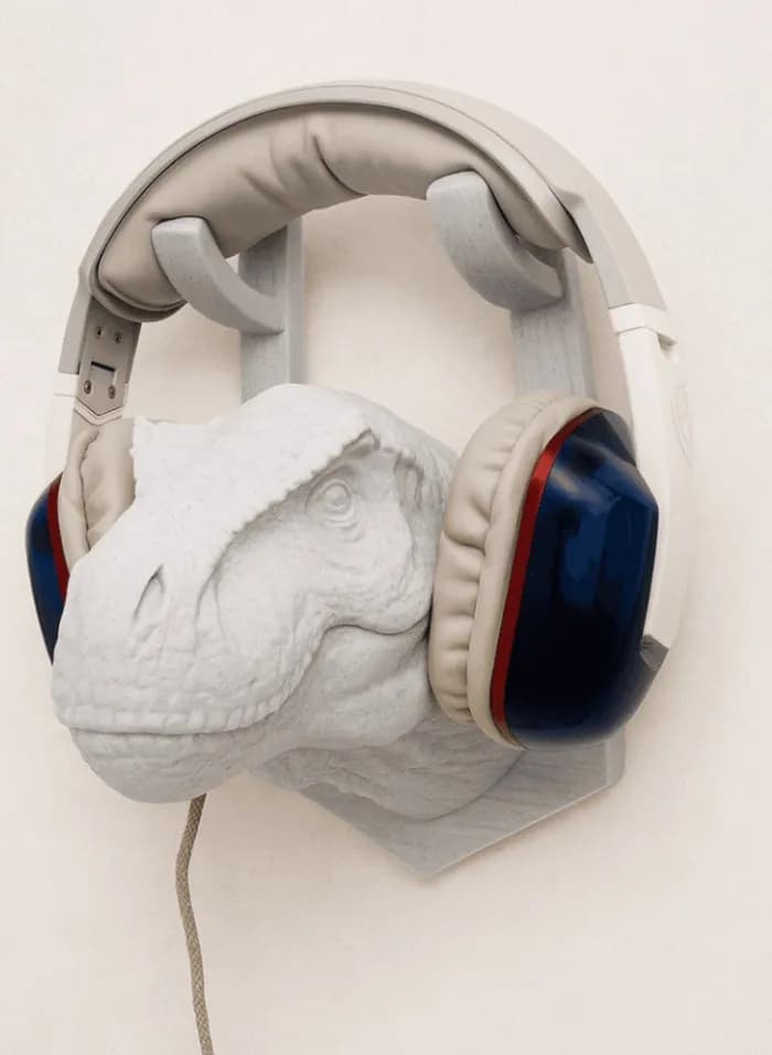 STL - t rex headphone stand