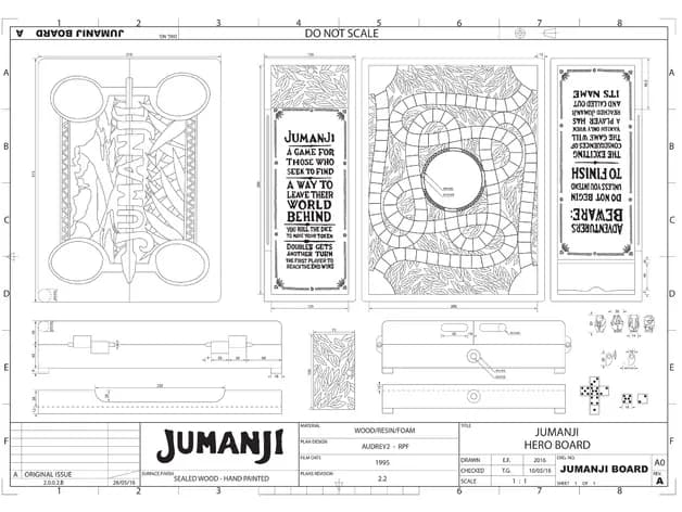 STL - Tablero de Jumanji render 3