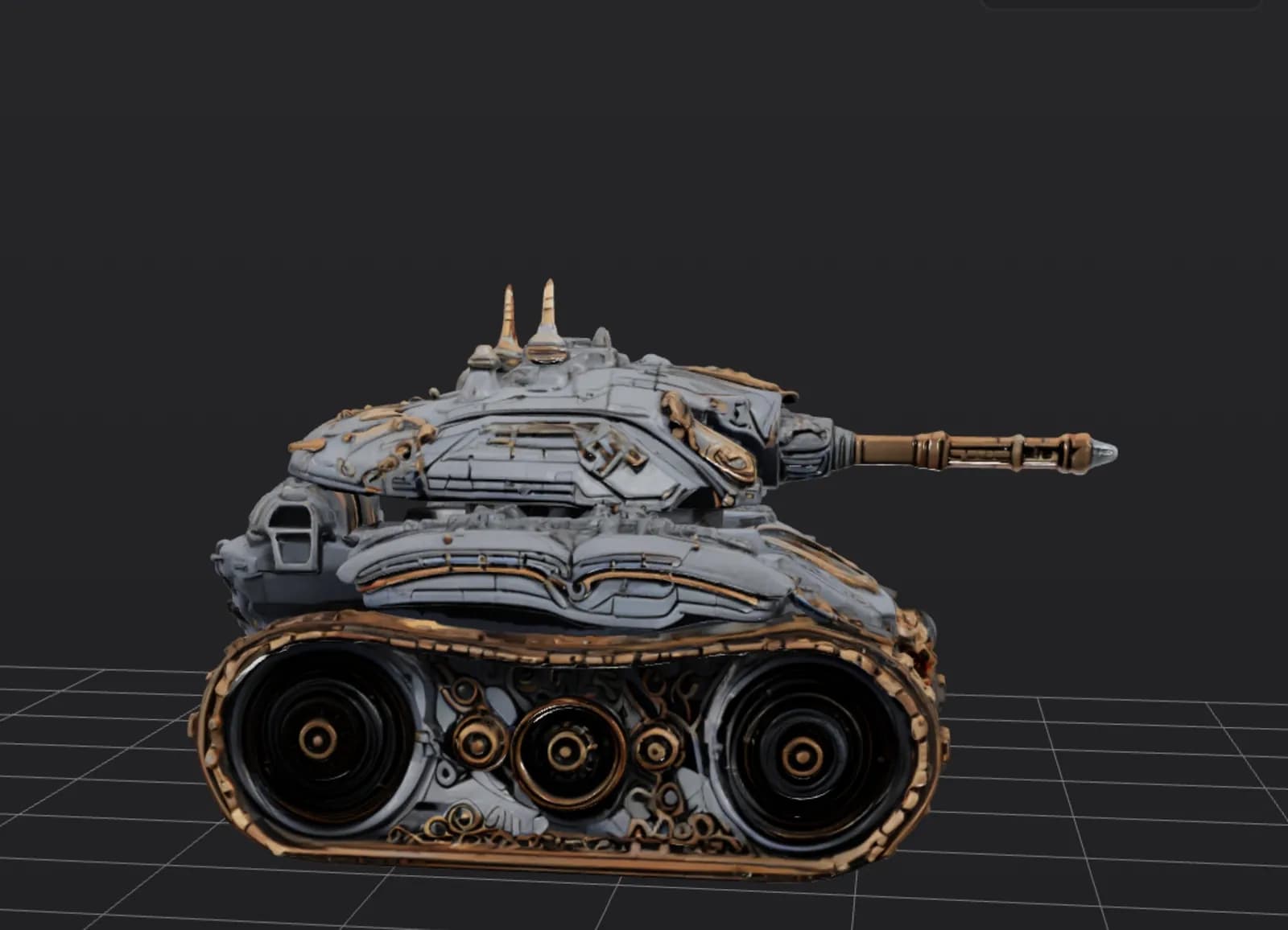 STL - Tanque de fantasía intrincado render 3