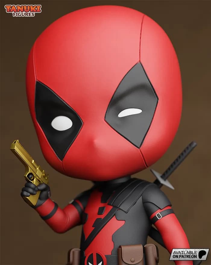 STL - Tanuki Figures Deadpool Chibi render 4