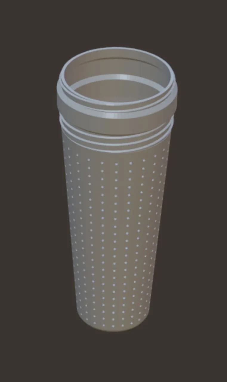 STL - Tapa de filtro redonda render 3