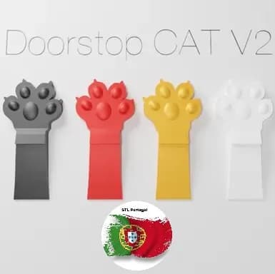 STL - Tapad de puerta de pata de gato