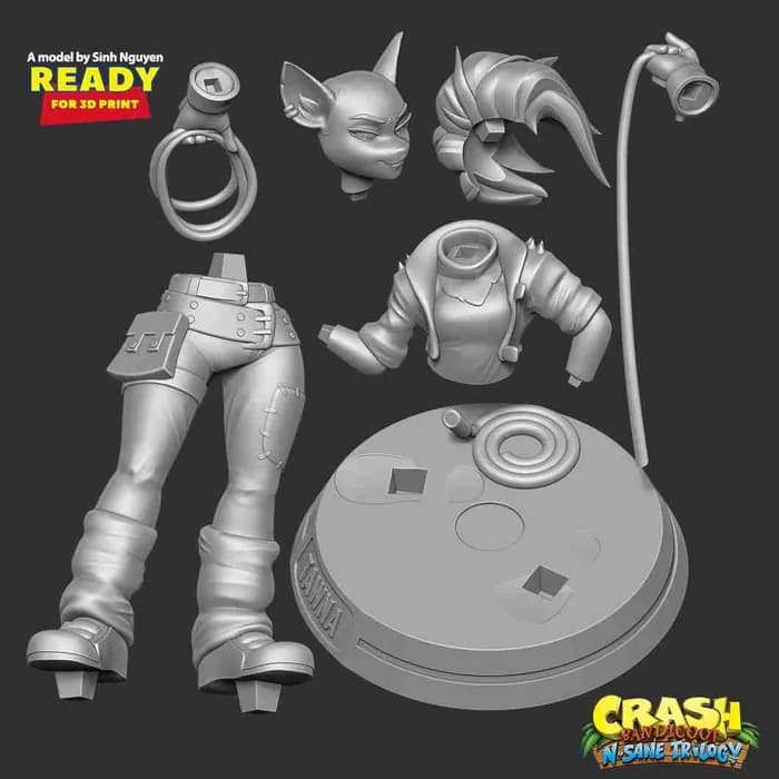 STL - tawna crash bandicoot render 3