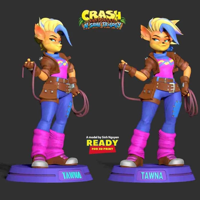 STL - tawna crash bandicoot render 5