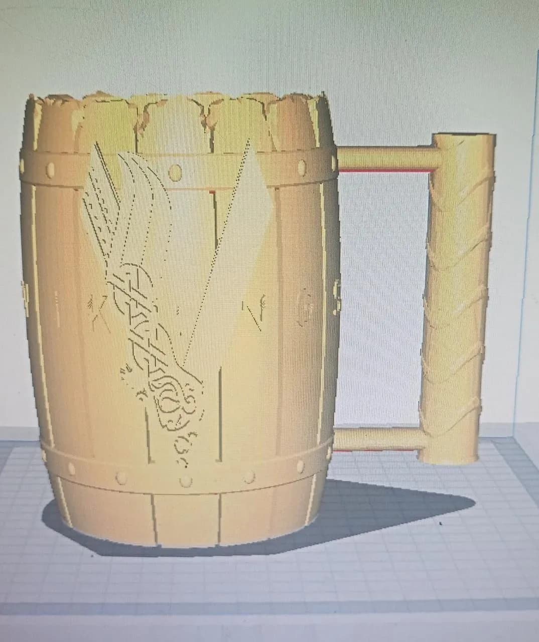 STL - Taza de barril vikingo