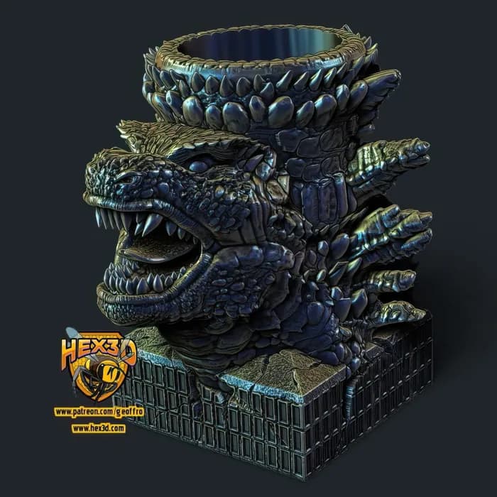 STL - Monster Style Godzilla Mug