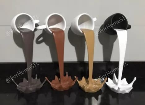 STL - Tazas con liquido cayendo