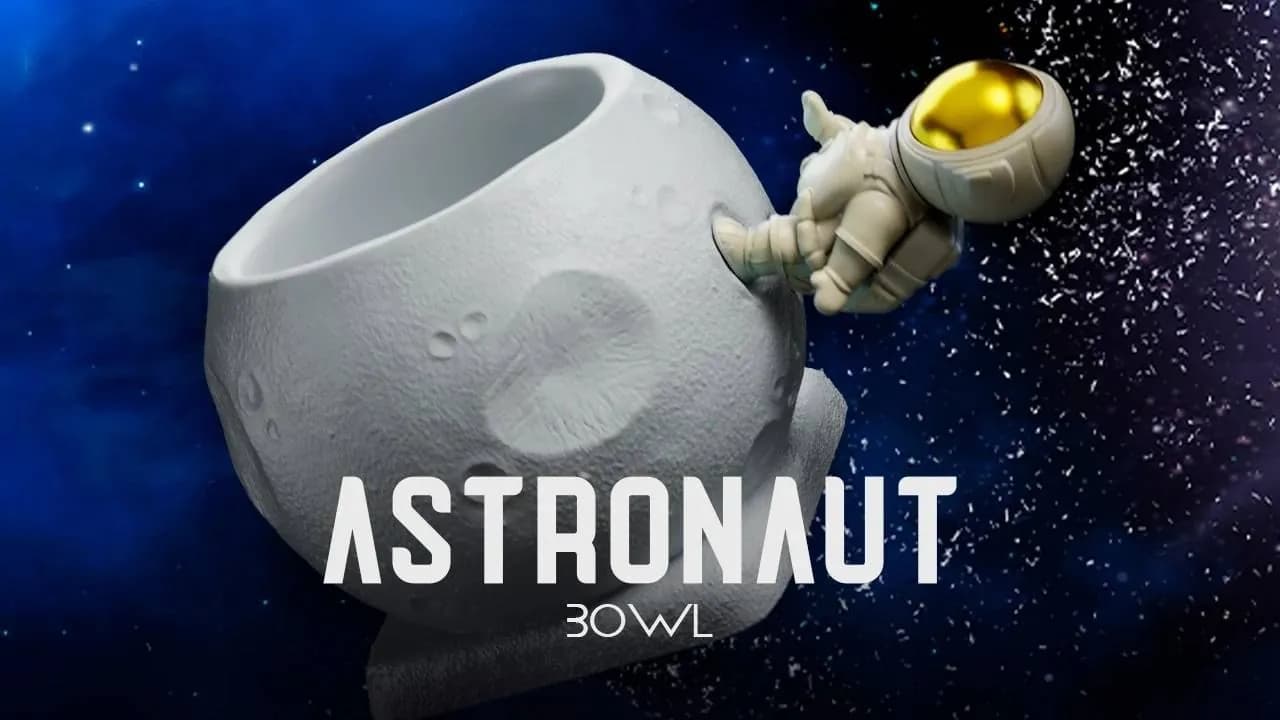 STL - Tazón Astronauta en la Luna