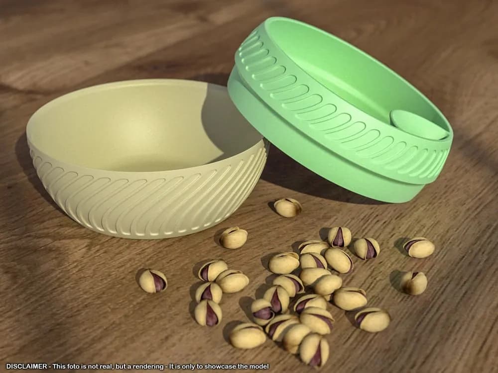 STL - Tazón de pistachos con separador