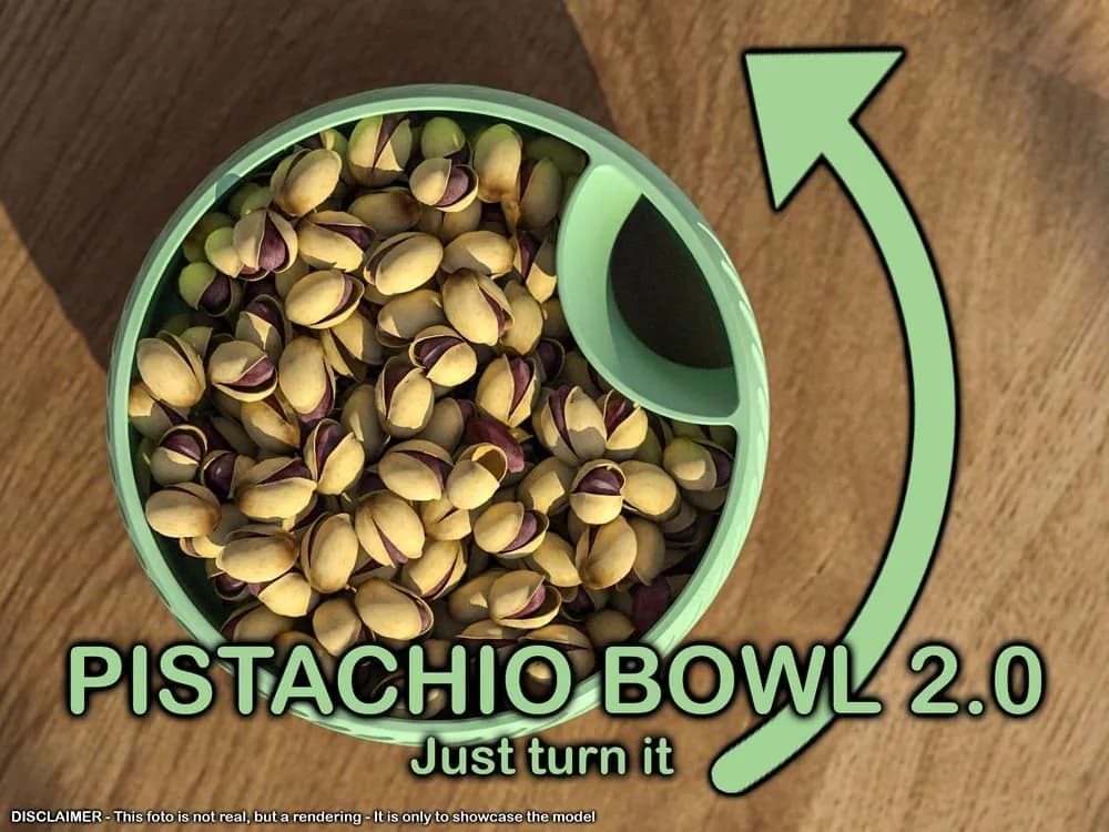 STL - Tazón de pistachos con separador