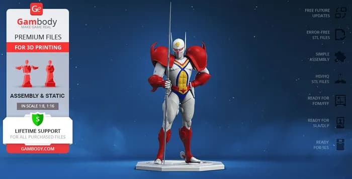STL - Tekkaman Anime Figura