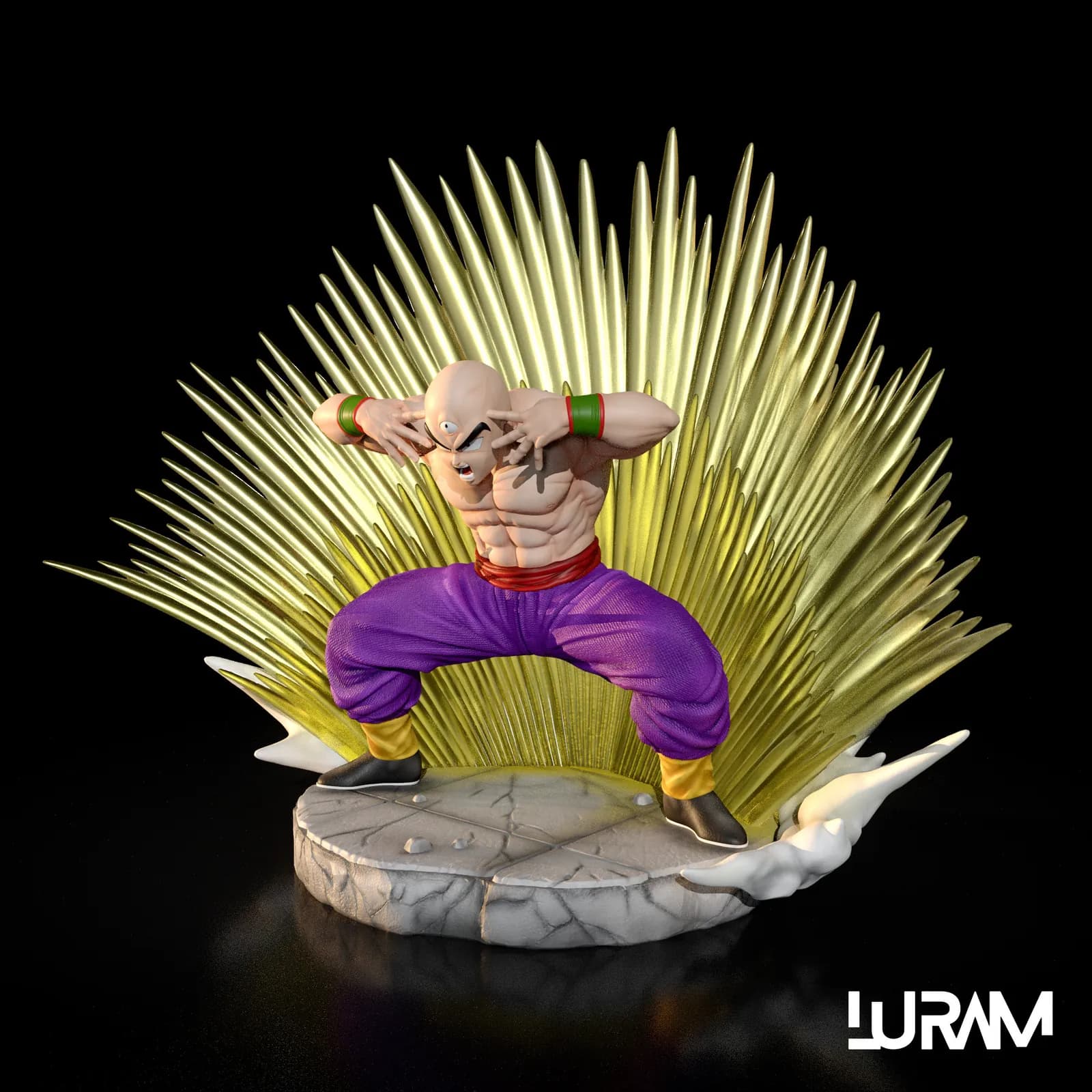 STL - Ten Shin Han Taiyoken figura render 2