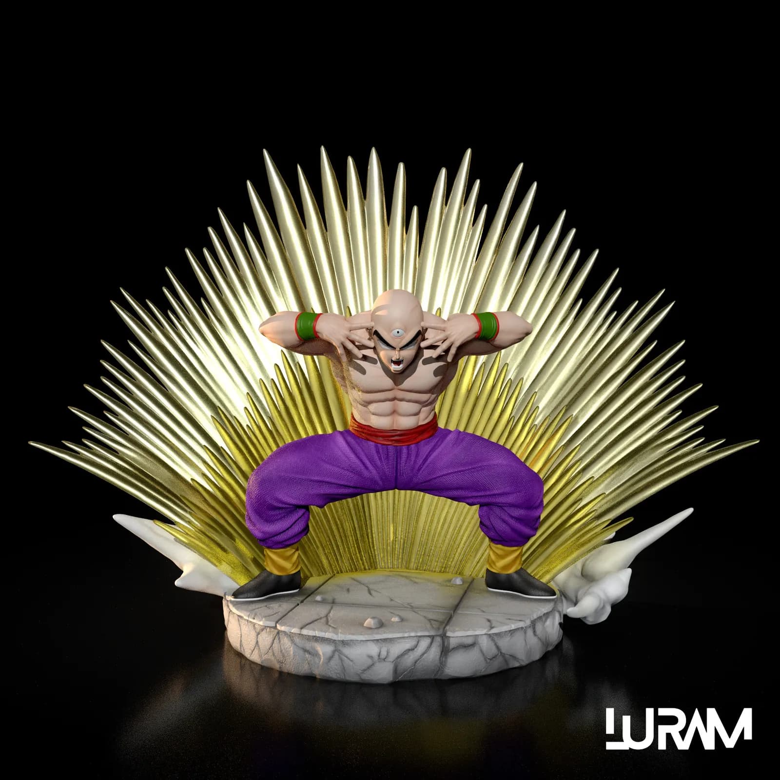 STL - Ten Shin Han Taiyoken figura render 4