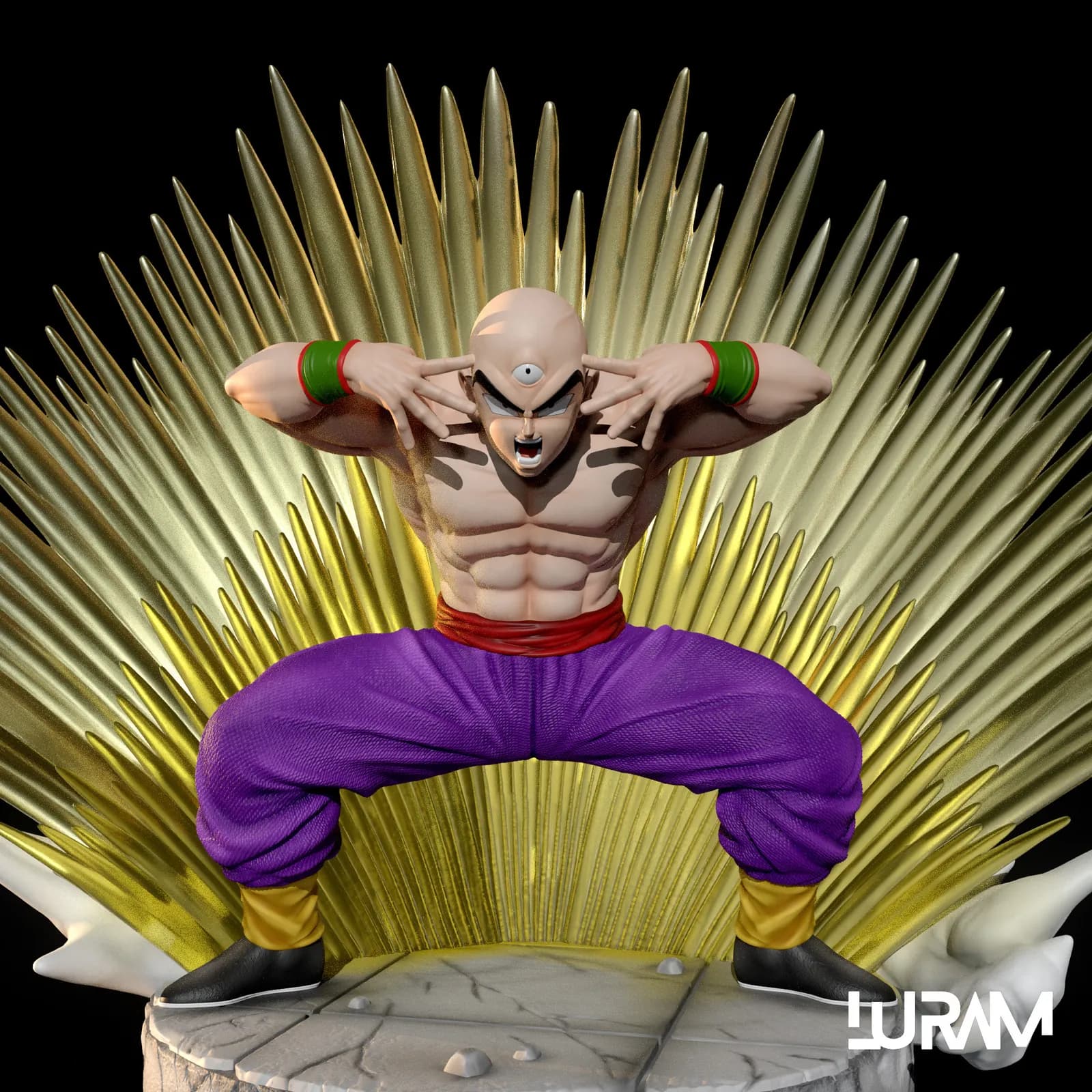 STL - Ten Shin Han Taiyoken figura render 5