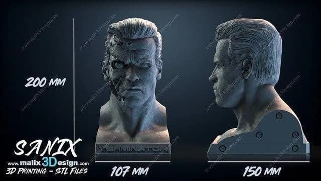 STL - terminator bust