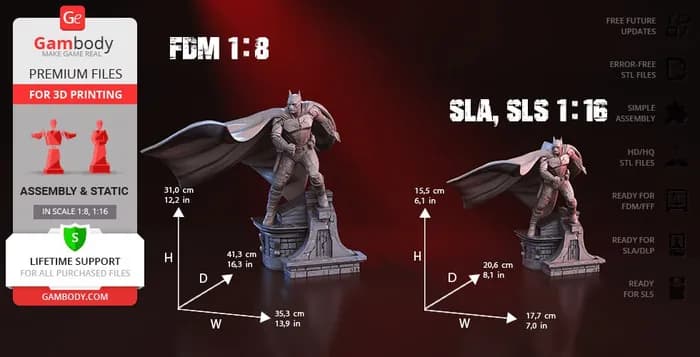 STL - the batman 2022 dlp+sla x render 2