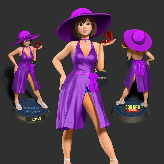 STL - the girl shopping render 2