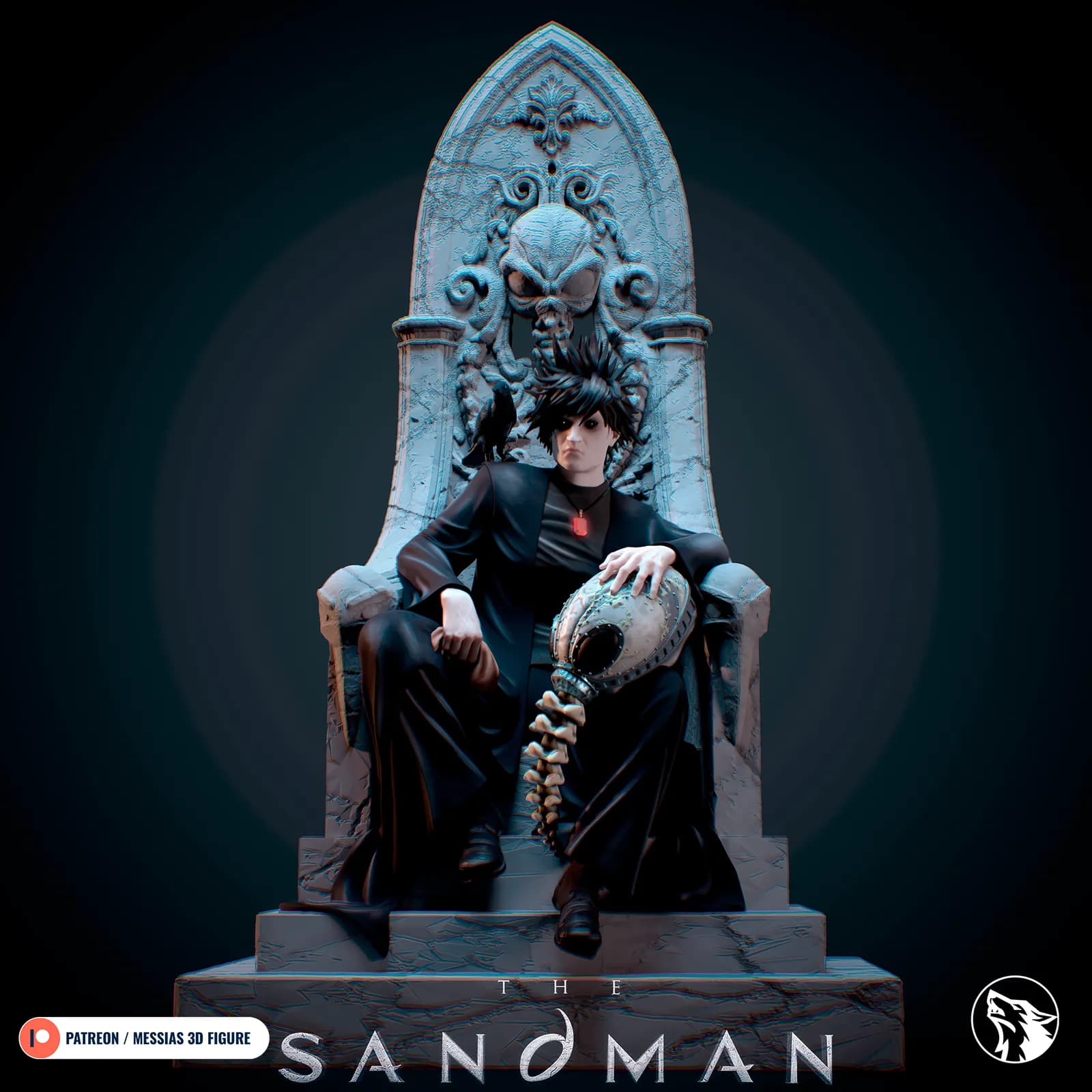 STL - The Sandman en su trono render 2