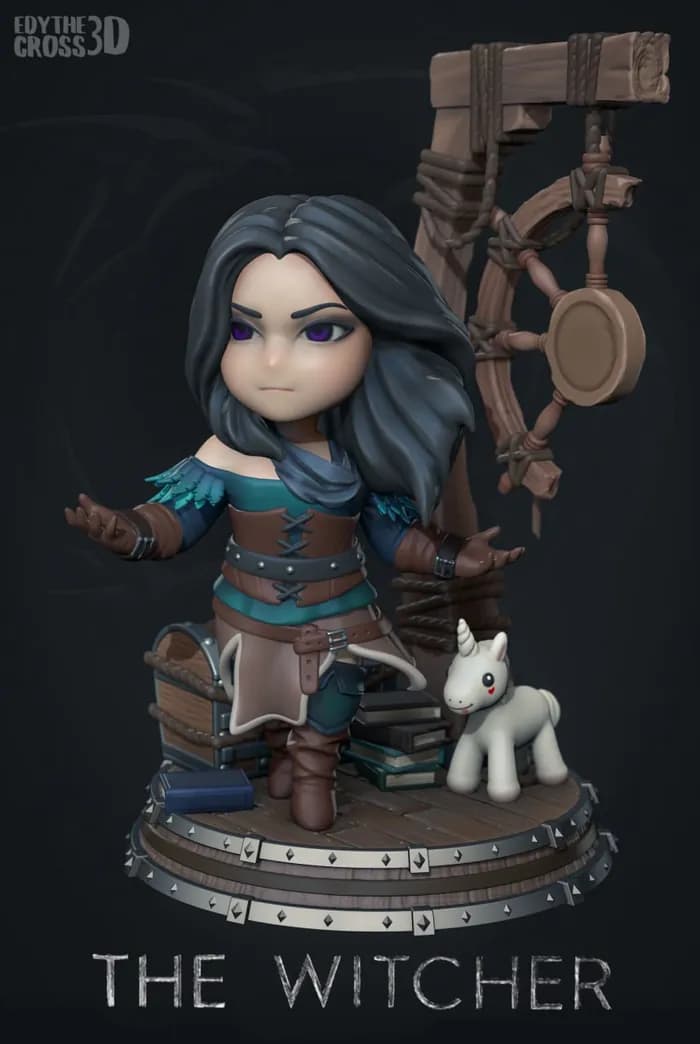 STL - the witcher yennefer chibified