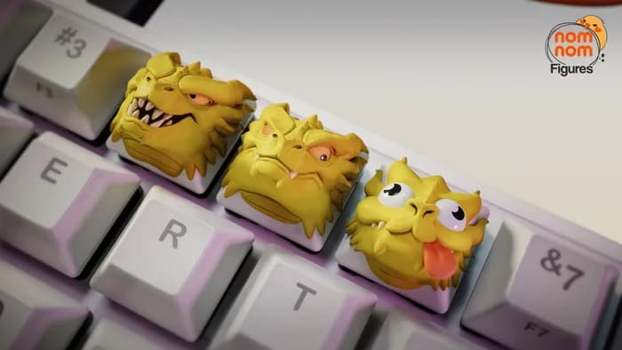 STL - three headed hydra keycaps nomnom
