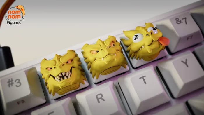 STL - three headed hydra keycaps nomnom