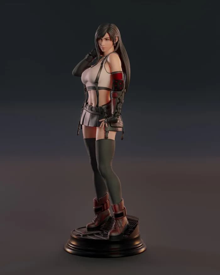 STL - tifa lockhart abe3d render 5